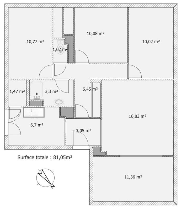 Appartement T5 – 81,05m² - Le Mans (quartier Maillets) - Photo 12 - Le Mans